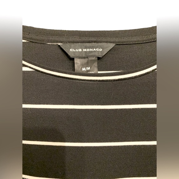 Club Monaco Black and White Striped Mini Dress - Picture 5 of 5